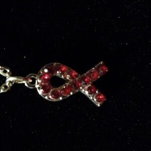 Pink Power breast cancer awareness pendant and necklace